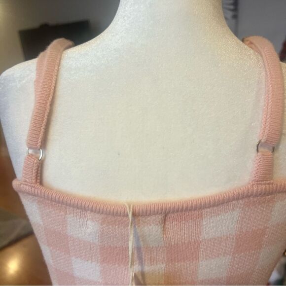 NWT L*Space women's Francie sweater dress size large‎ pink gingham - Picture 13 of 15